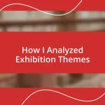 How I Analyzed Exhibition Themes